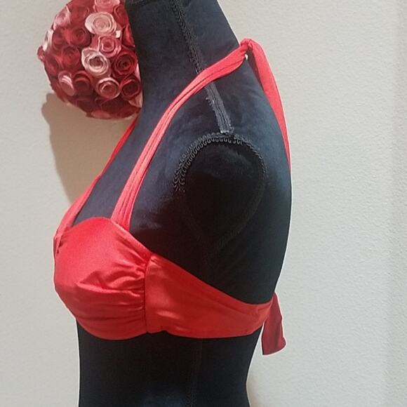 Antonio Melani red halter swim top - Picture 2 of 6